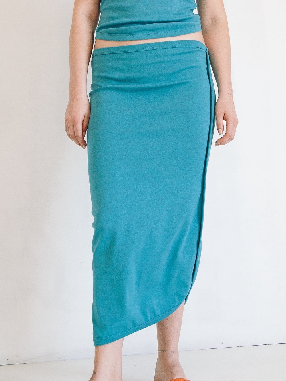 The Line by K Teal Midi Skirt